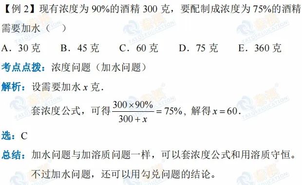 【管綜數(shù)學(xué)】應(yīng)用題中濃度問題的3類必考題型，快收藏!